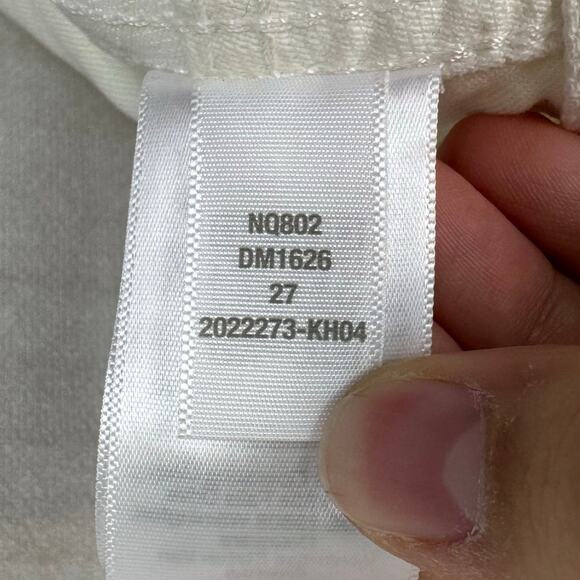 Madewell Tile White The Rilee Denim Front Slit Midi Skirt Size 27 - Picture 12 of 13